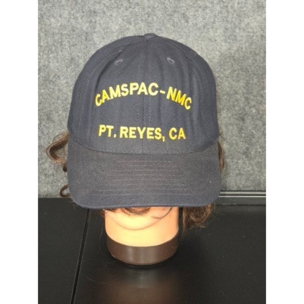 Vintage CAMSPAC-NMC Pt‎ Reyes CA Navy Blue Snapback Hat Mens California Military